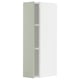 METOD Wall cabinet with shelves, white/Stensund light green, 20x80 cm