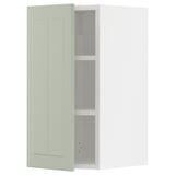 METOD Wall cabinet with shelves, white/Stensund light green, 30x60 cm