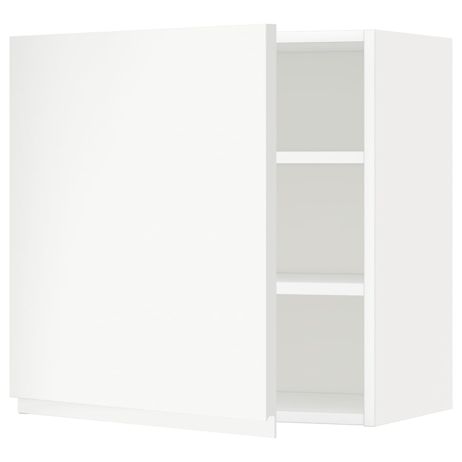 METOD wall with shelves, white/Voxtorp matt white, 60x60 cm IKEA