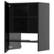METOD Wall cb f extr hood w shlf/door, black-grey/Bodbyn black, 60x80 cm