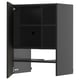 METOD Wall cb f extr hood w shlf/door, black-grey/Nickebo matt anthracite, 60x80 cm