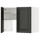 METOD Wall cb f extr hood w shlf/door, white/Bodbyn black, 80x60 cm