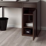 MICKE Desk, black-brown, 105x50 cm