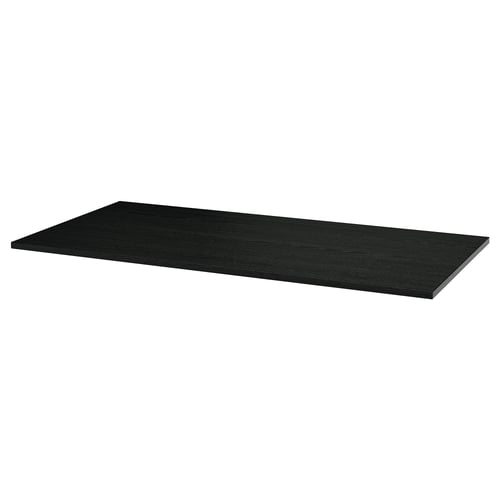 MITTZON Table top - black stained/ash veneer 140x68 cm