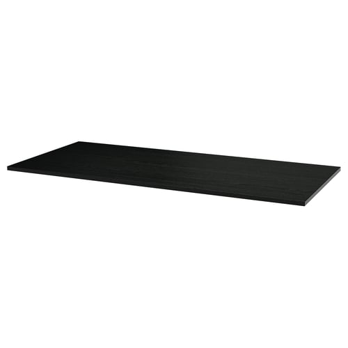 MITTZON Table top - black stained/ash veneer 160x68 cm