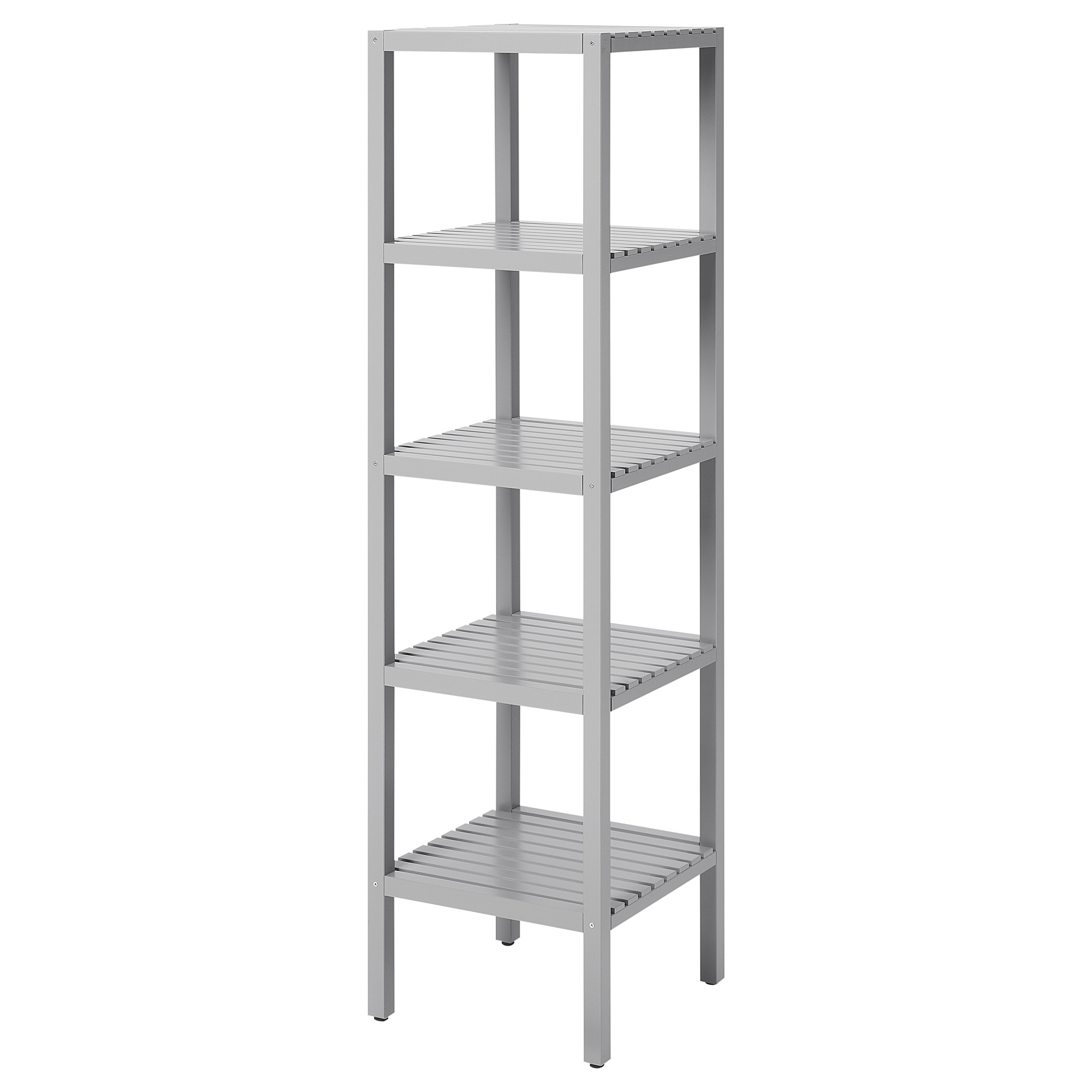 MOLGER Shelving unit, grey, 37x140 cm IKEA