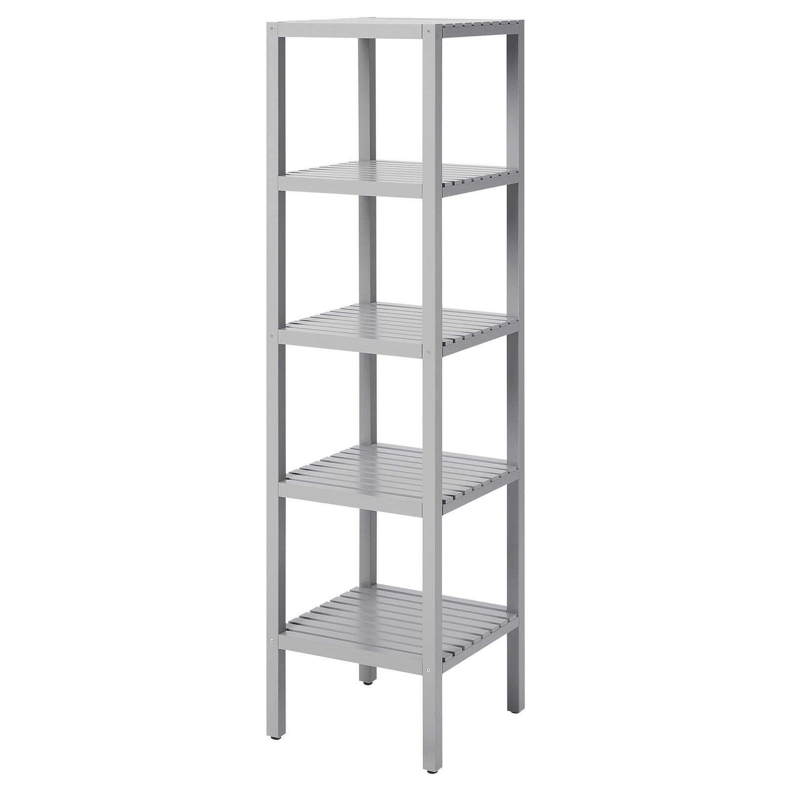 MOLGER Shelving unit, grey, 37x140 cm IKEA