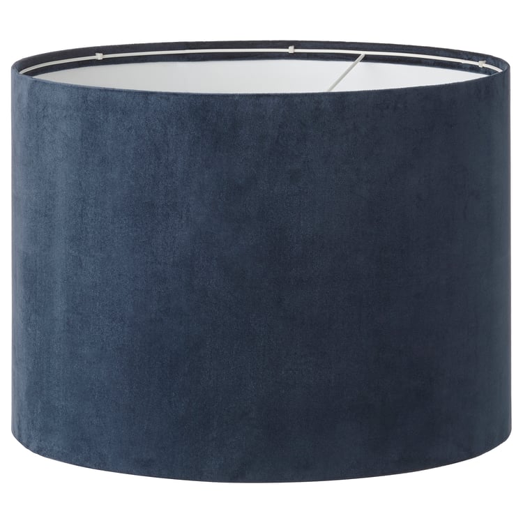 MOLNSKIKT lamp shade, dark blue velvet, 42 cm IKEA