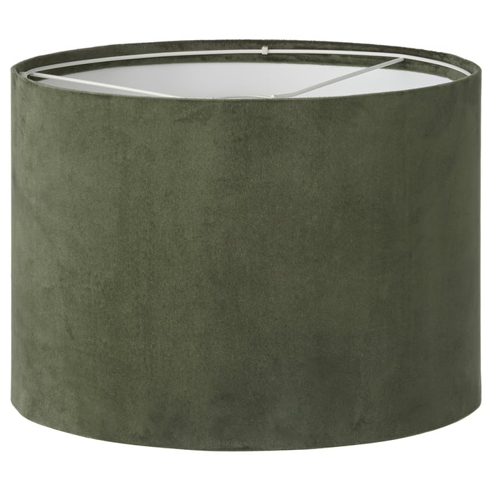 MOLNSKIKT lamp shade, dark green velvet, 33 cm IKEA