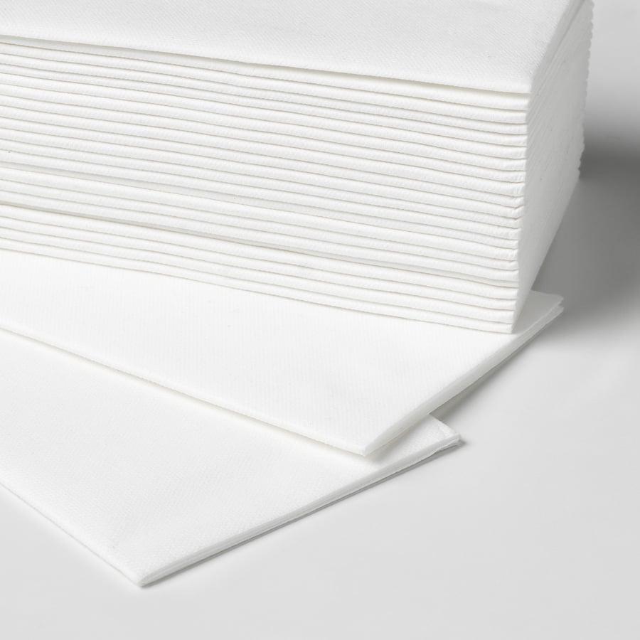 MOTTAGA paper napkin, white, 38x38 cm IKEA