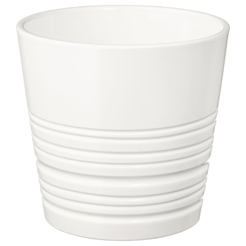 MUSKOT Plant pot, white, 12 cm IKEA