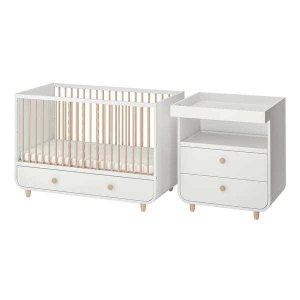 MYLLRA 2piece baby furniture set, white, 70x140 cm IKEA