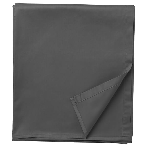 NATTJASMIN Sheet, dark grey, 240x260 cm