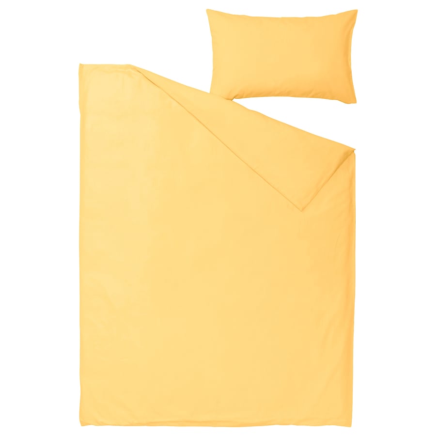 NATTSVÄRMARE Yellow Duvet Cover and Pillowcase, 150x200/50x80 cm IKEA