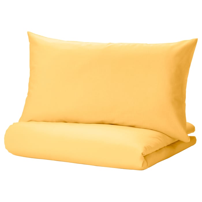 NATTSVÄRMARE Yellow Duvet Cover and Pillowcase, 150x200/50x80 cm IKEA