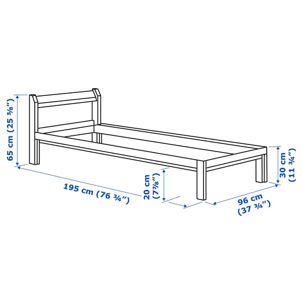 NEIDEN Bed frame, pine, Standard Single