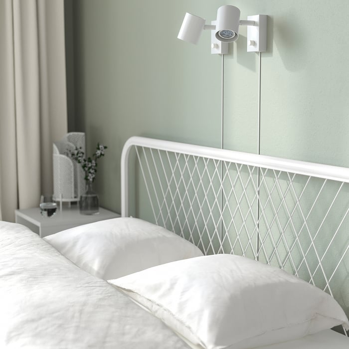 NESTTUN white, Lönset, Bed frame, Standard Double IKEA