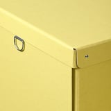 NIMM Storage box with lid, yellow, 32x30x30 cm