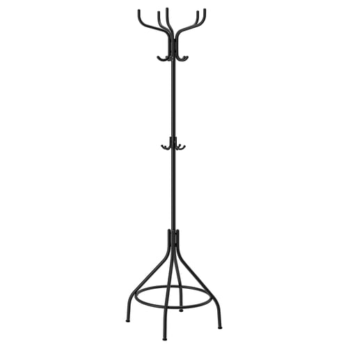 NIPÅSEN Hat and coat stand - black 181 cm