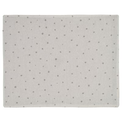 NISSÖGA Place mat, white/grey, 45x35 cm