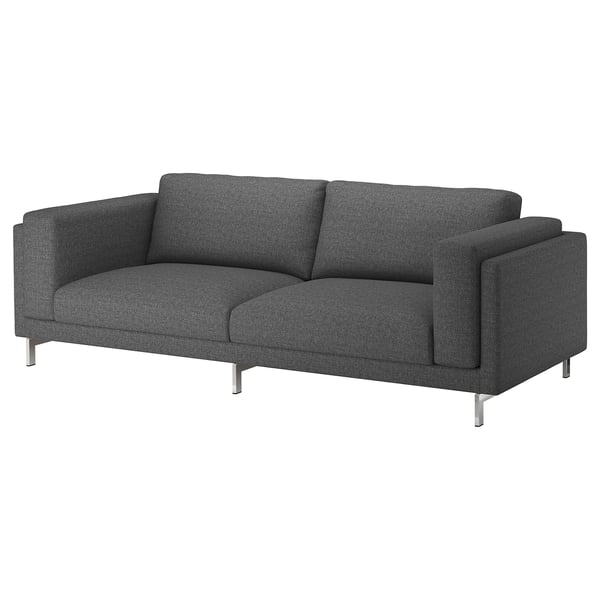 NOCKEBY Lejde dark grey, Cover threeseat sofa IKEA