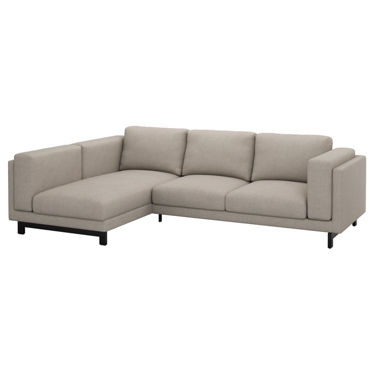 NOCKEBY wood, Legs f 3seat sofa w chaise longue IKEA