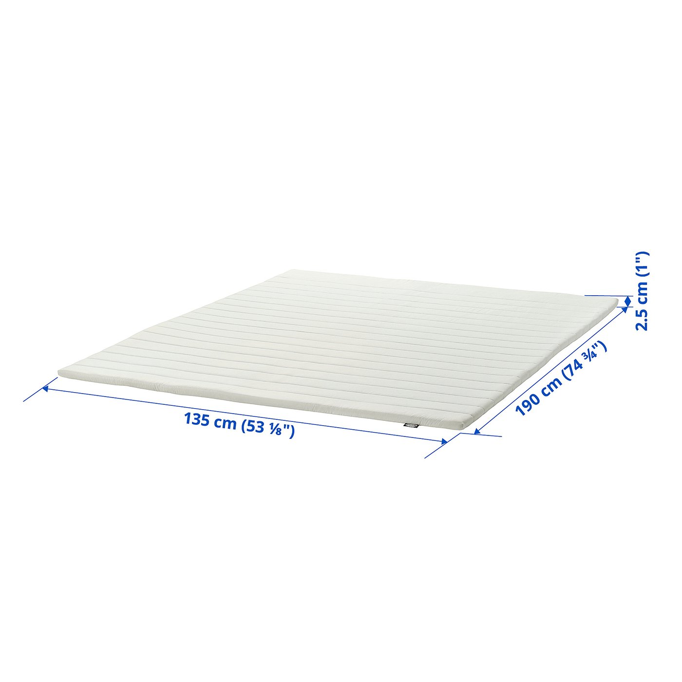 NOPAKTE mattress pad, white, Standard Double - IKEA UK