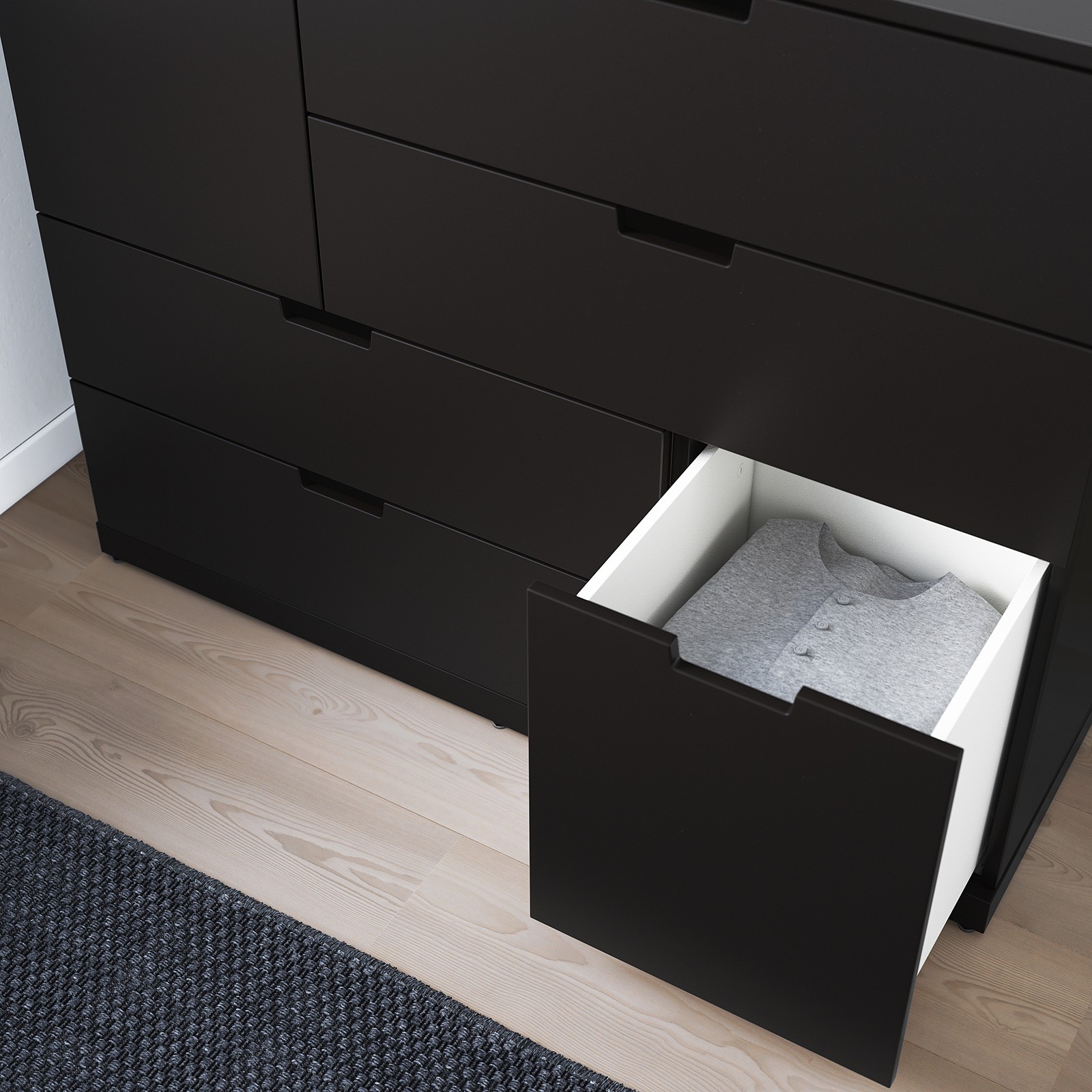 NORDLI anthracite, Chest of 6 drawers, 120x99 cm IKEA