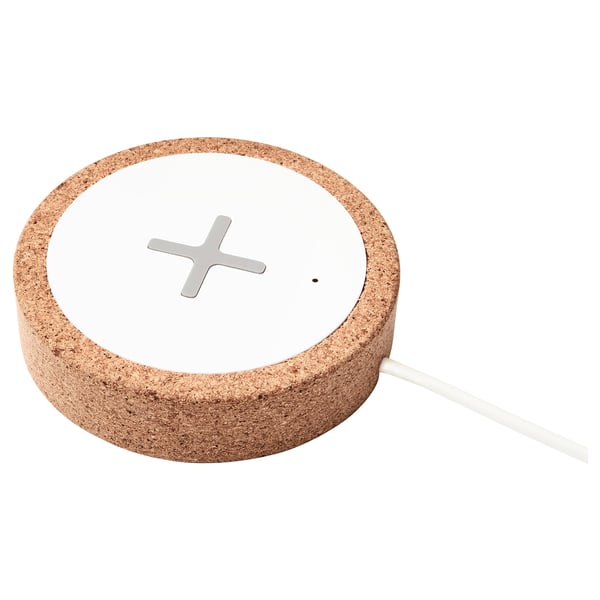 Nordmarke Wireless Charger White Cork Ikea
