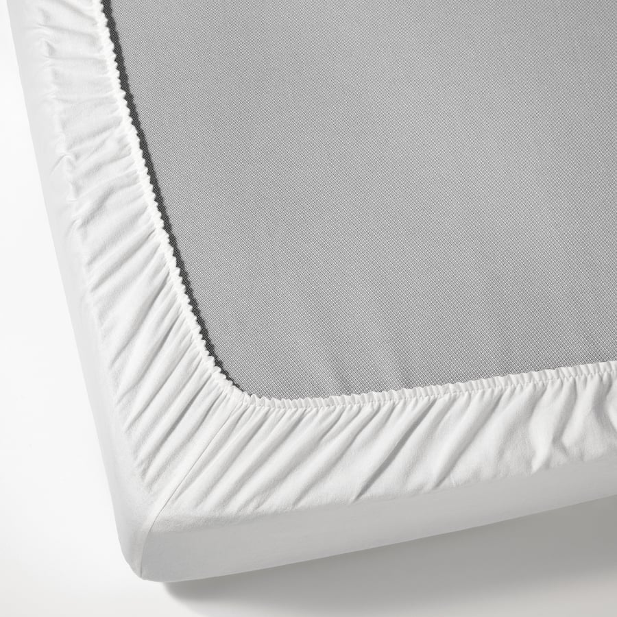 NORDRUTA white, Fitted sheet, Super king IKEA