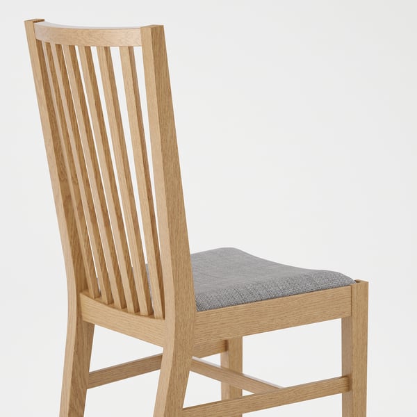 NORRNÄS Chair - oak, Isunda grey - IKEA