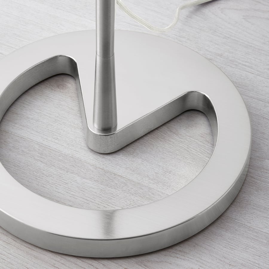 NYFORS nickelplated white, floor lamp IKEA