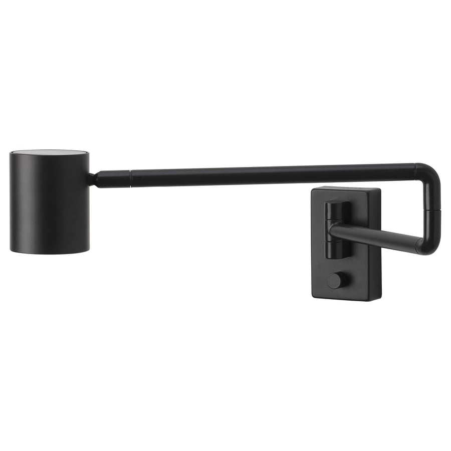 NYMÅNE anthracite, wall lamp with swing arm, hardwired IKEA