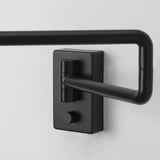 NYMÅNE Wall lamp w swing arm, wired-in, anthracite