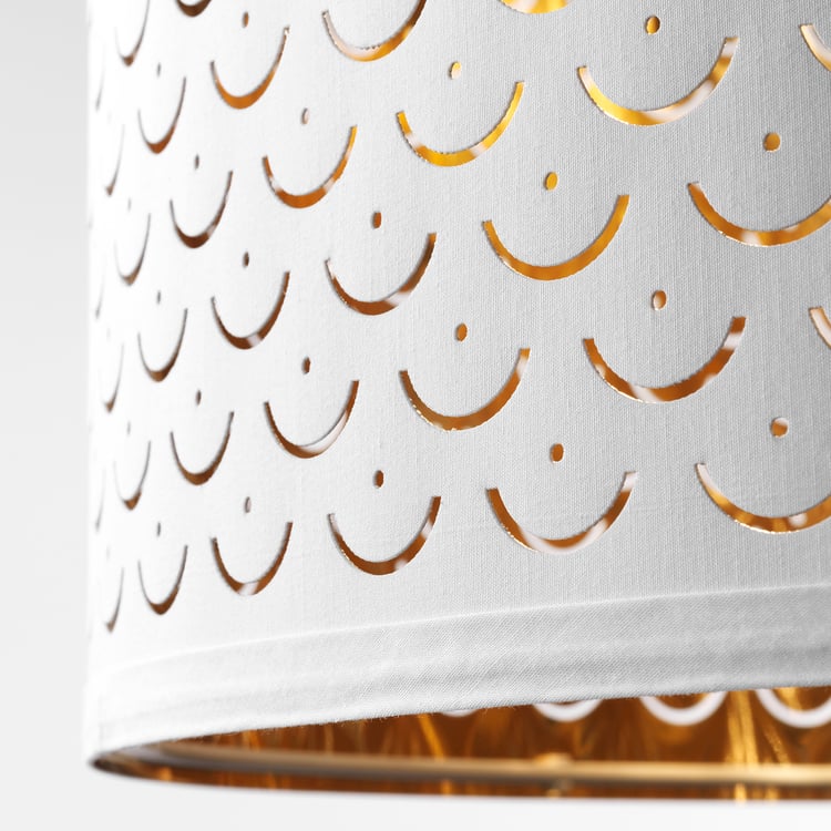NYMÖ white, brass-colour, lamp shade, 59 cm - IKEA