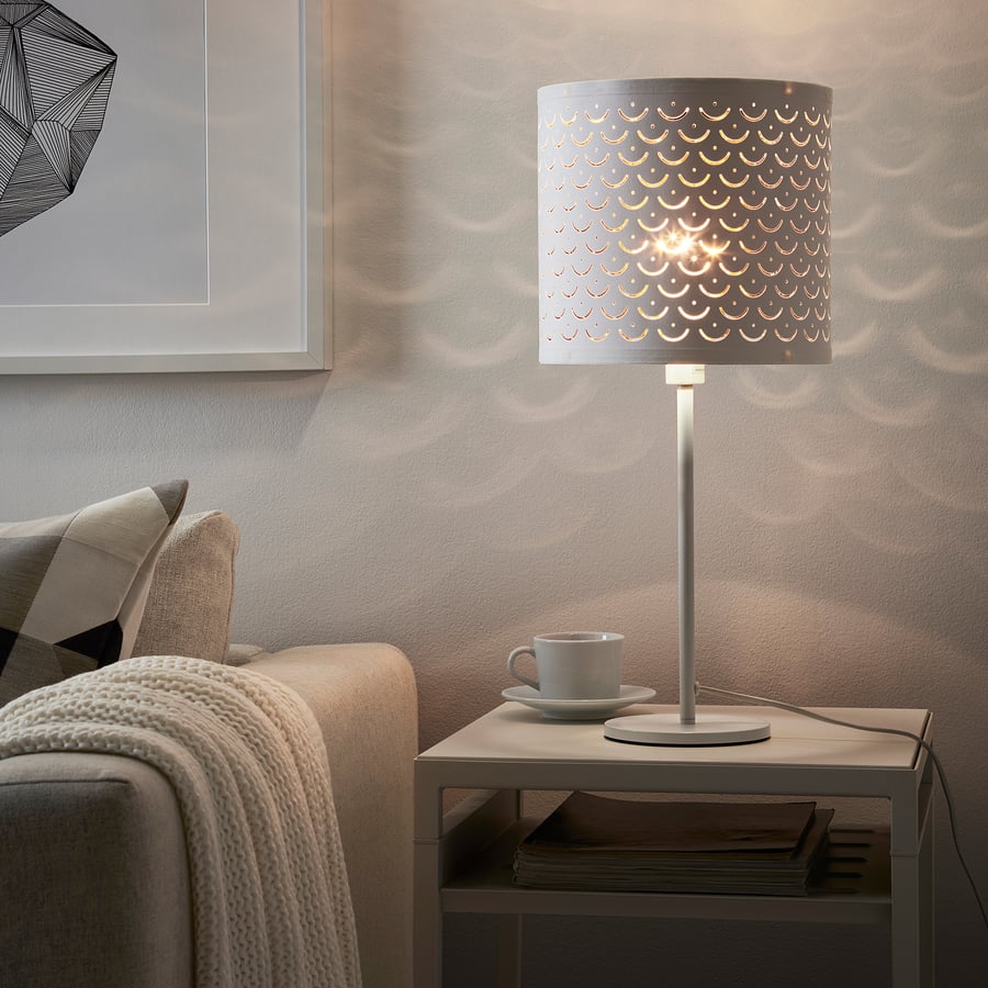 NYMÖ white, brasscolour, Lamp shade, 24 cm IKEA