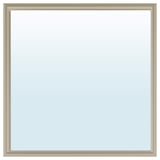 NYPONBUSKE Mirror, grey-beige, 65x65 cm