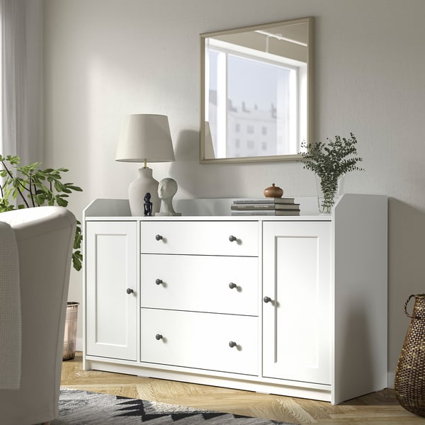 NYPONBUSKE Mirror, grey-beige, 65x65 cm