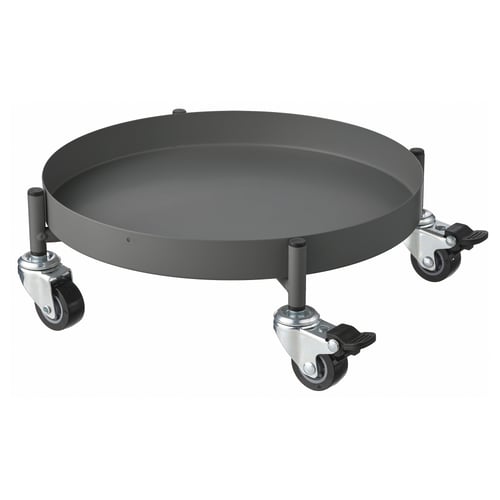 OLIVBLAD plant dolly: round, grey, 4 wheels, adjustable height, reversible tray.