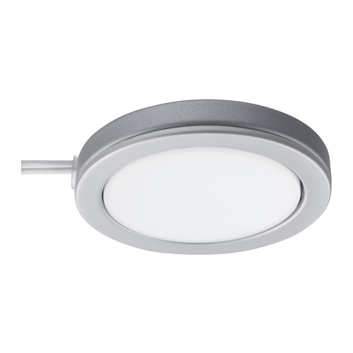 OMLOPP LED spotlight Aluminiumcolour 6.8 cm IKEA