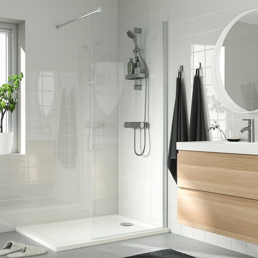 OPPEJEN / FOTINGEN Walkin shower w screen and tray, 90x120x203 cm IKEA