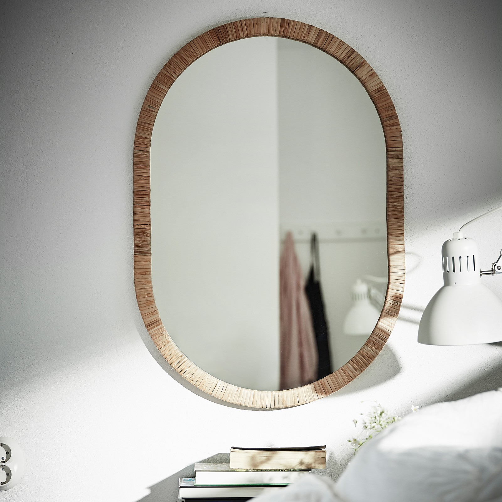 OPPHEM Mirror, rattan, 54x77 cm IKEA