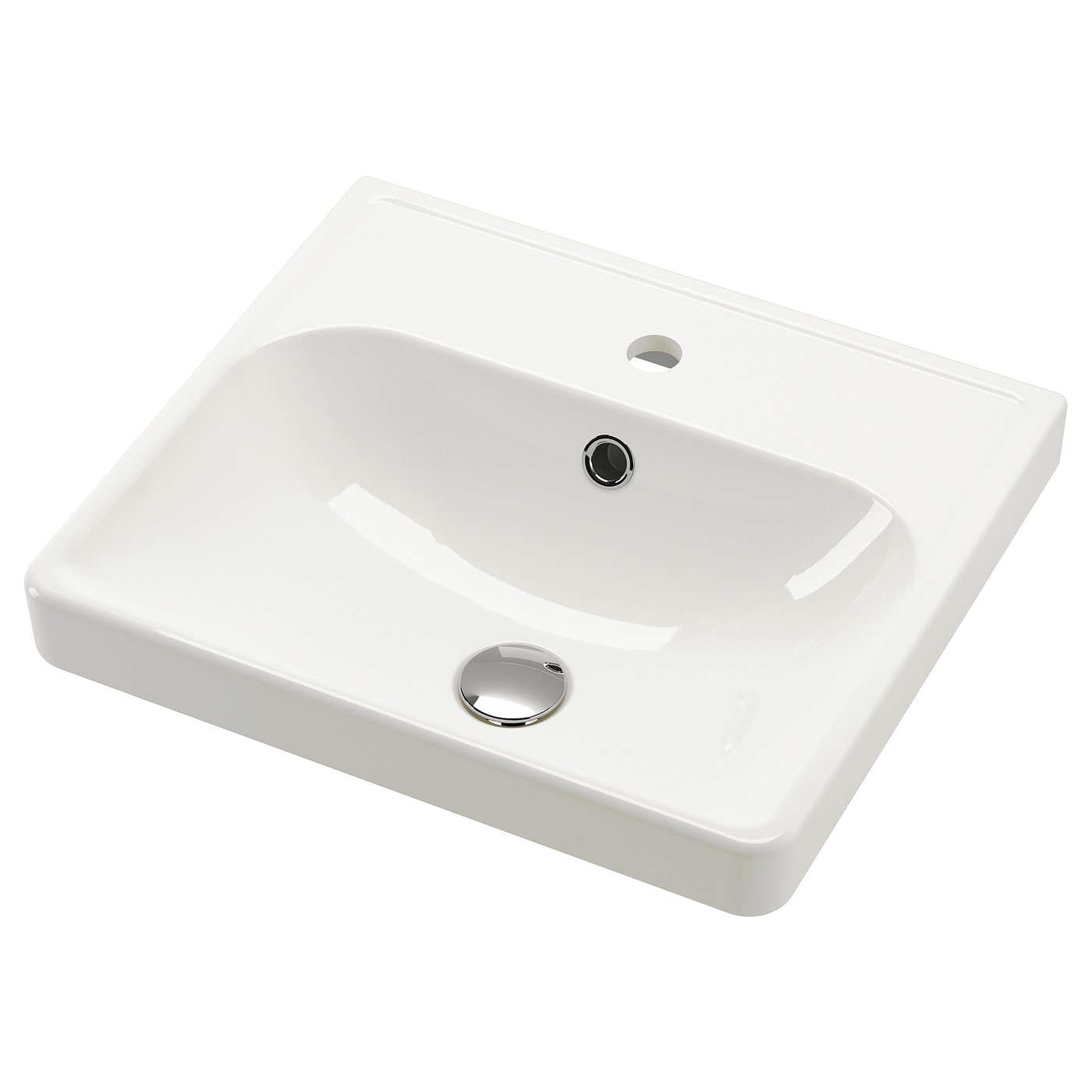 ORRSJÖN Semi-recessed wash-basin - white 50x44 cm