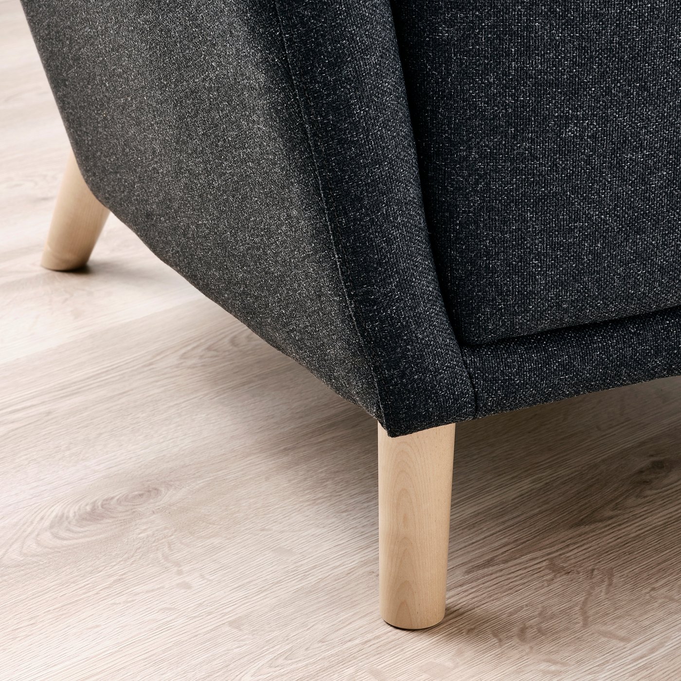 OSKARSHAMN wingback chair, Gunnared black-grey - IKEA UK