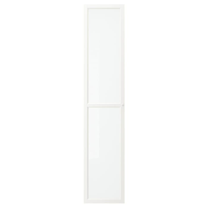 OXBERG glass door, white, 40x192 cm IKEA