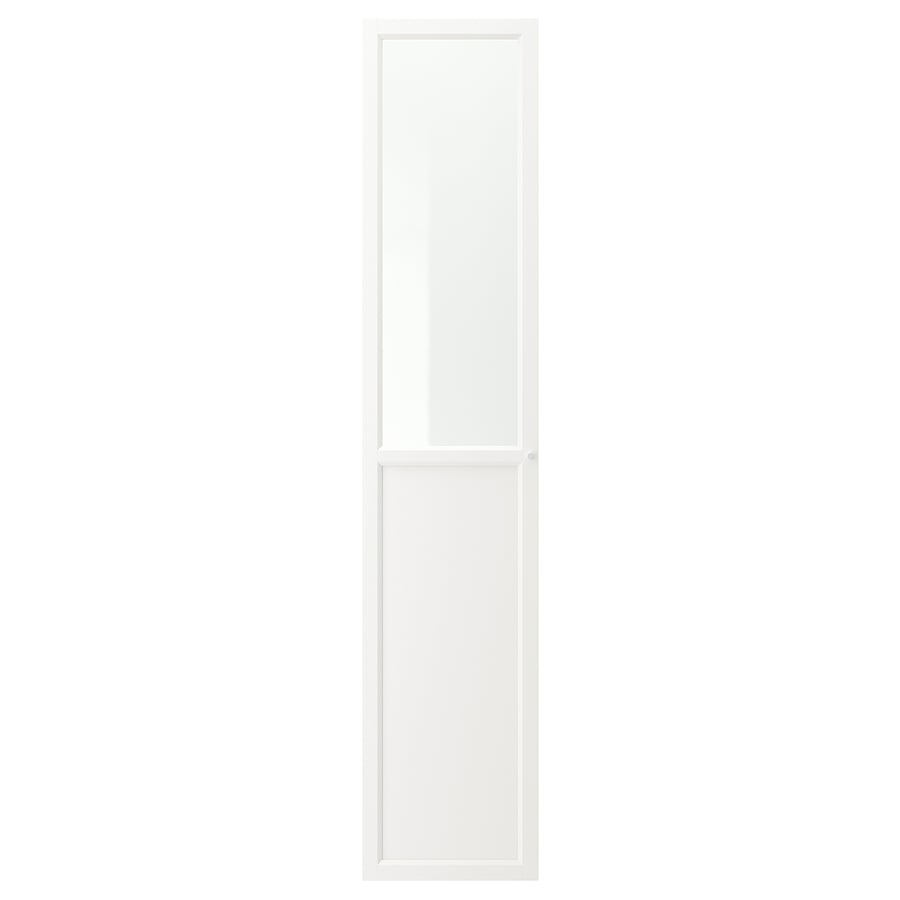 OXBERG panel/glass door, white, 40x192 cm IKEA