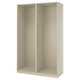Option: PAX 2 wardrobe frames, grey-beige, 150x58x236 cm