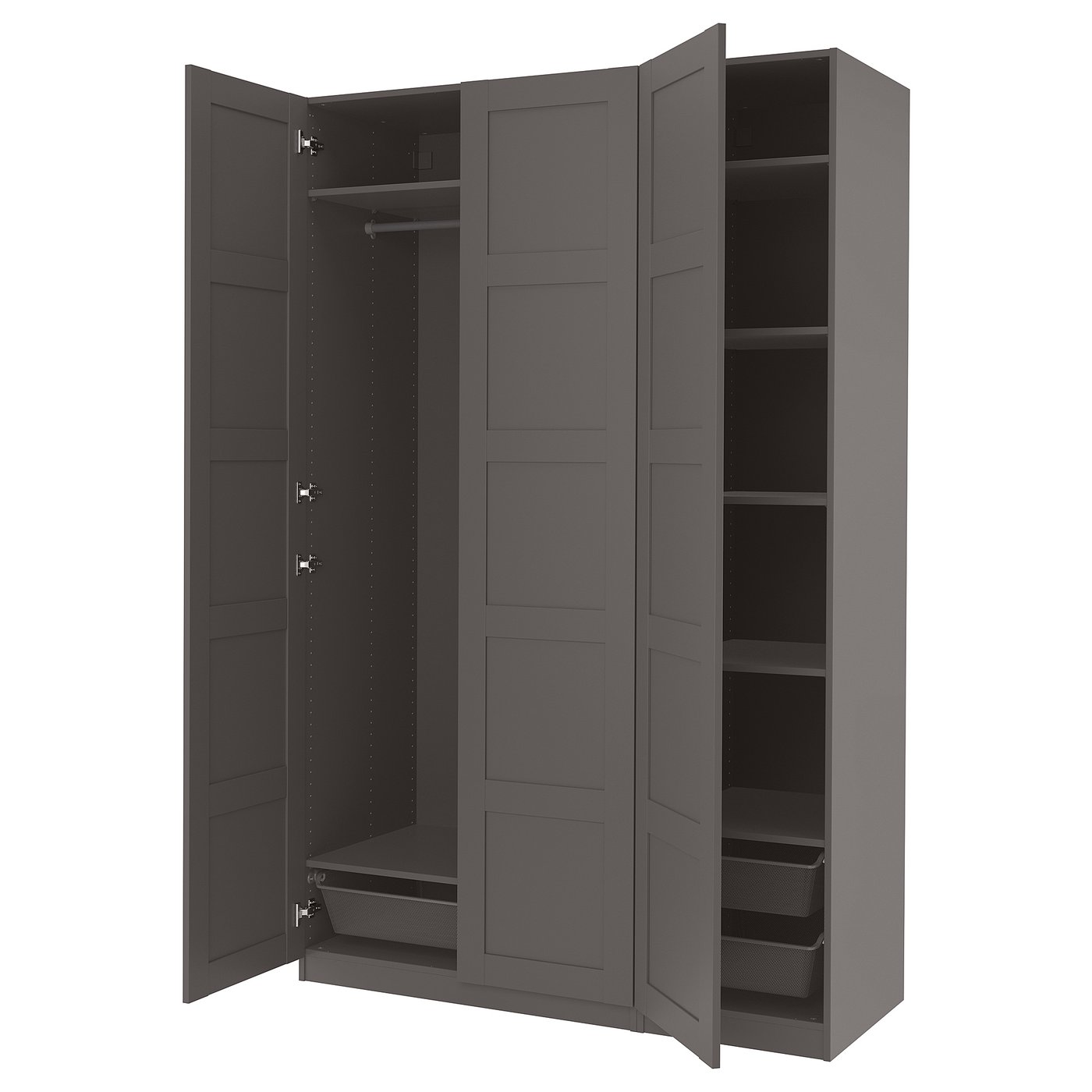 PAX / BERGSBO wardrobe combination, dark grey, 150x60x236 cm - IKEA UK