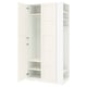 PAX / BERGSBO Wardrobe combination, white white/white, 120x60x236 cm