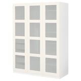 PAX / BERGSBO Wardrobe, white/frosted glass, 150x60x201 cm